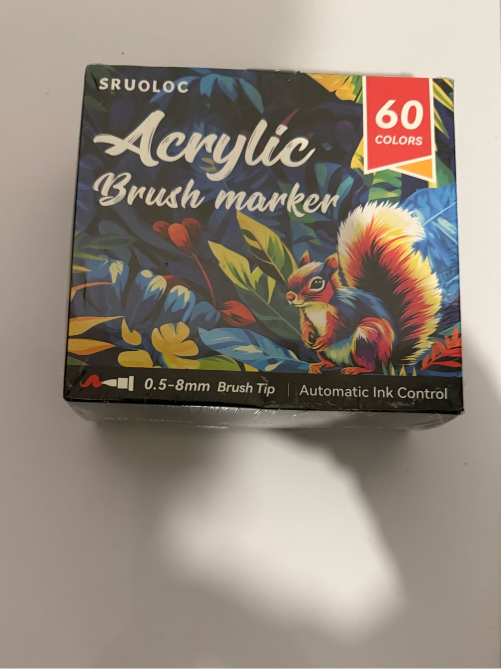 Acrylic Brush Marker Set - 60 Colors (Colorful Packaging)